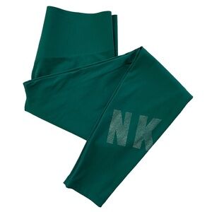 Victoria’s Secret PINK Active High Waist Compression Leggings Large Green Logo